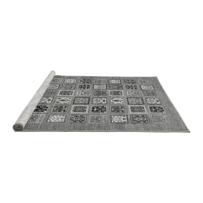 Sideview of Machine Washable Abstract Gray Modern Rug, wshabs530gry