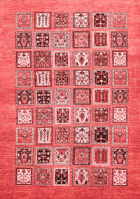 Abstract Red Modern Rug, abs530red