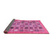 Sideview of Abstract Pink Modern Rug, abs530pnk