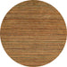 Round Abstract Cinnamon Brown Modern Rug, abs5310