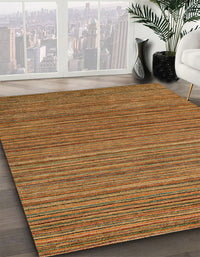 Abstract Cinnamon Brown Modern Rug, abs5310