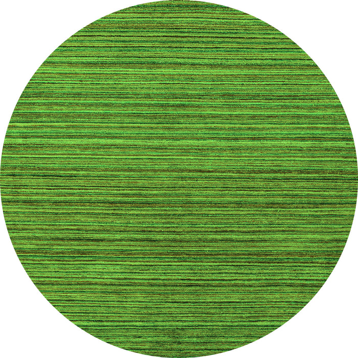 Round Machine Washable Abstract Green Modern Area Rugs, wshabs5310grn