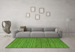 Machine Washable Abstract Green Modern Area Rugs in a Living Room,, wshabs5310grn