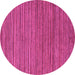 Round Machine Washable Abstract Pink Modern Rug, wshabs5310pnk