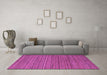 Machine Washable Abstract Purple Modern Area Rugs in a Living Room, wshabs5310pur