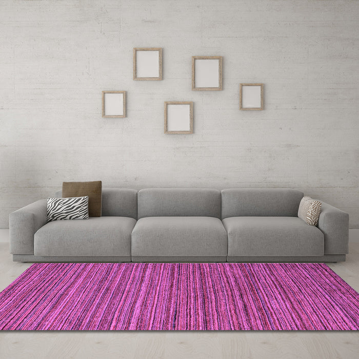 Machine Washable Abstract Purple Modern Area Rugs in a Living Room, wshabs5310pur