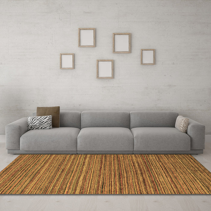 Machine Washable Abstract Brown Modern Rug in a Living Room,, wshabs5310brn