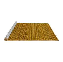 Sideview of Machine Washable Abstract Yellow Modern Rug, wshabs5310yw