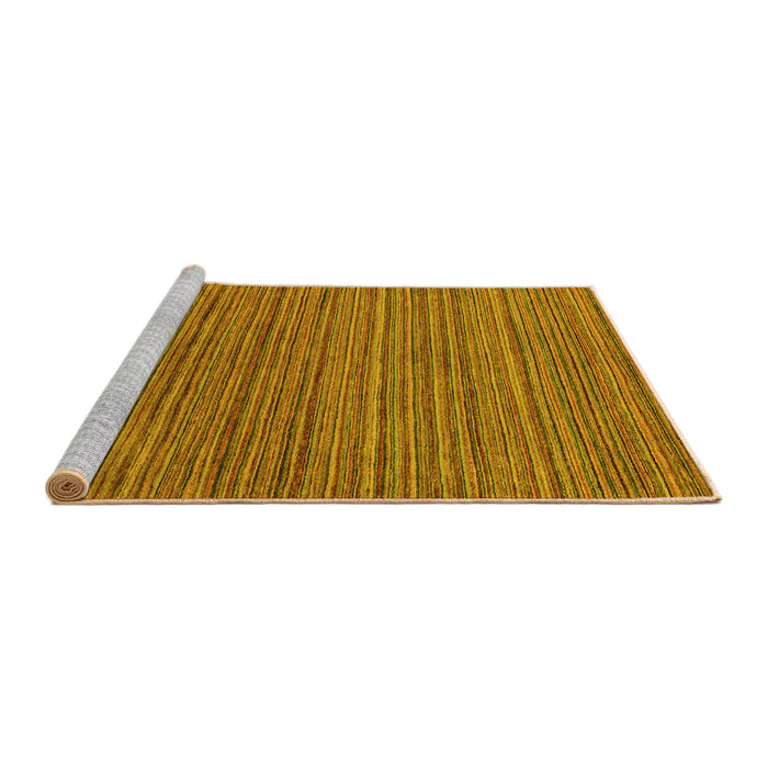 Sideview of Machine Washable Abstract Yellow Modern Rug, wshabs5310yw