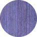 Round Abstract Blue Modern Rug, abs5310blu