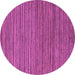 Round Machine Washable Abstract Purple Modern Area Rugs, wshabs5310pur