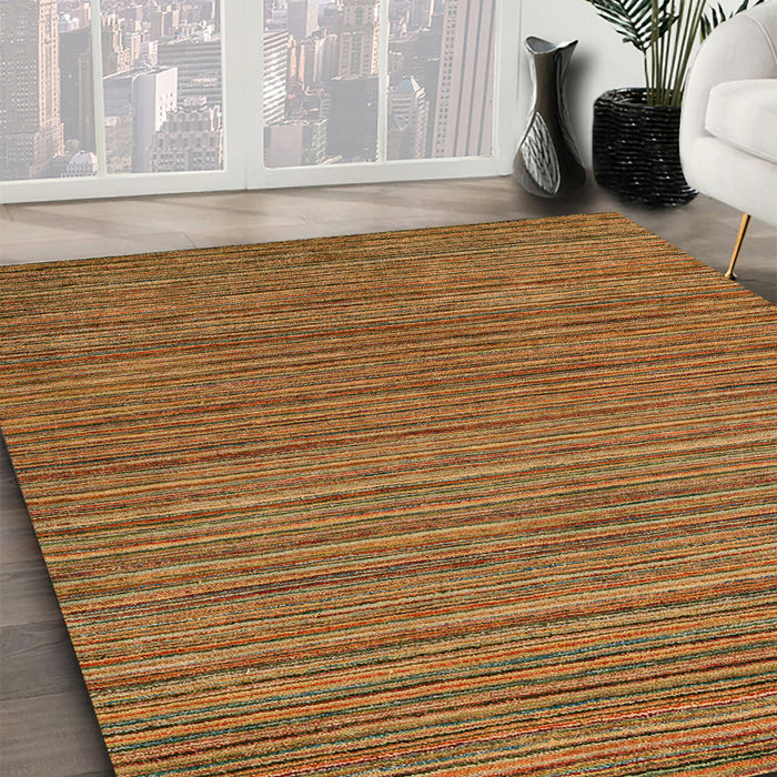 Machine Washable Abstract Cinnamon Brown Rug in a Family Room, wshabs5310