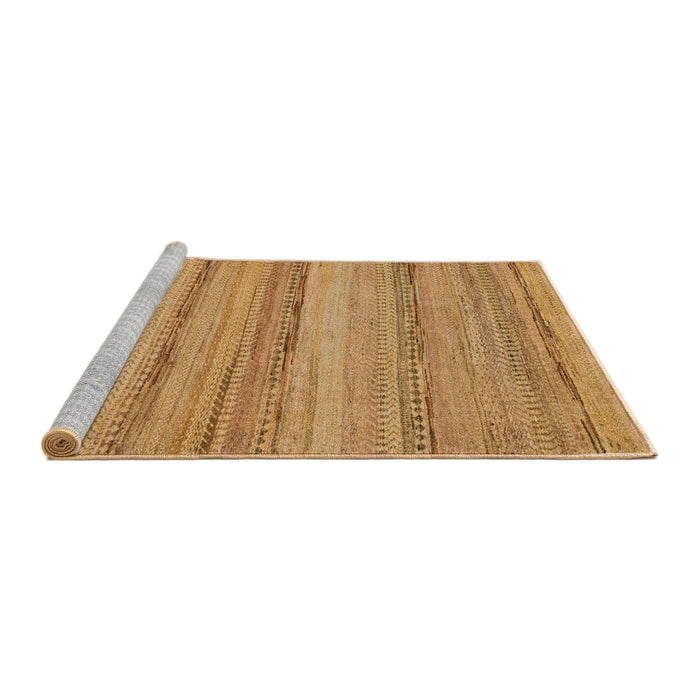 Sideview of Machine Washable Abstract Orange Rug, wshabs5311