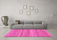 Machine Washable Abstract Pink Modern Rug, wshabs5311pnk