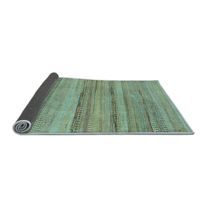 Sideview of Abstract Light Blue Modern Rug, abs5311lblu