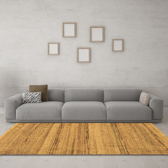 Machine Washable Abstract Brown Modern Rug in a Living Room,, wshabs5311brn