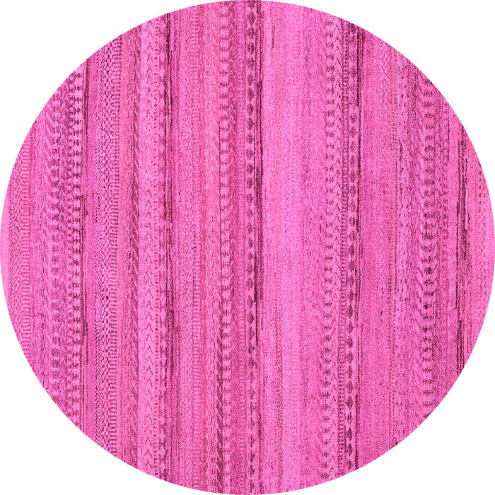 Round Abstract Pink Modern Rug, abs5311pnk