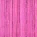 Square Machine Washable Abstract Pink Modern Rug, wshabs5311pnk