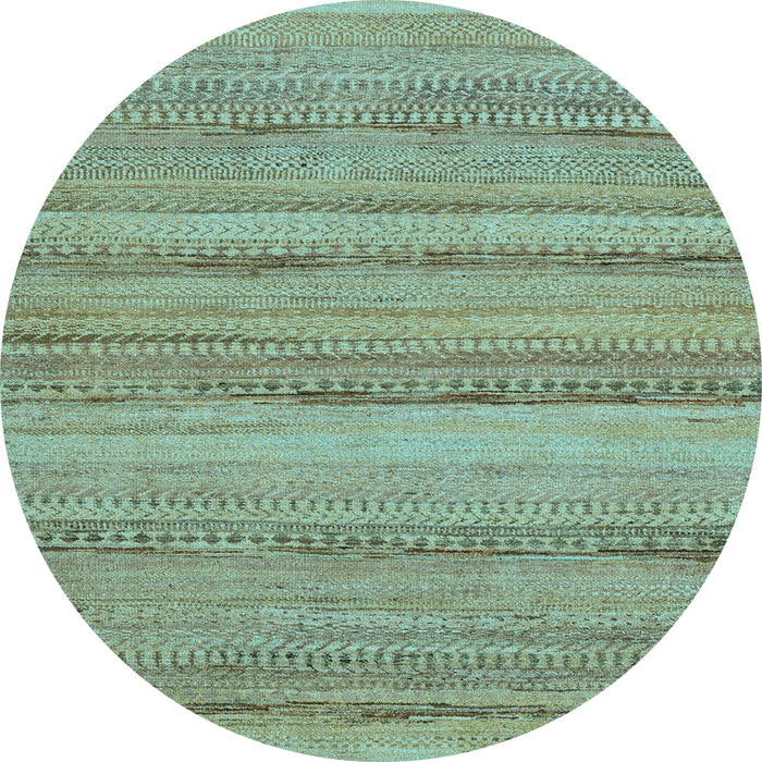 Round Machine Washable Abstract Light Blue Modern Rug, wshabs5311lblu