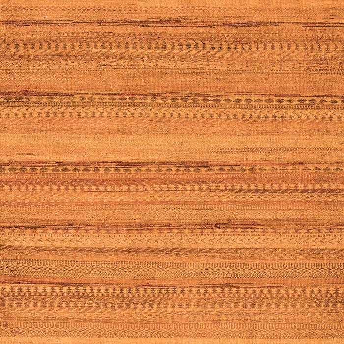 Square Machine Washable Abstract Orange Modern Area Rugs, wshabs5311org