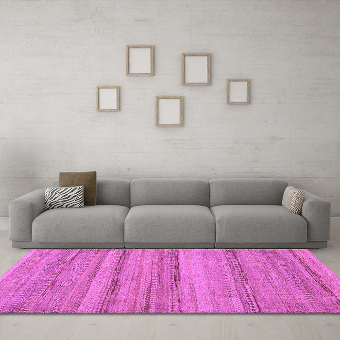 Machine Washable Abstract Purple Modern Area Rugs in a Living Room, wshabs5311pur
