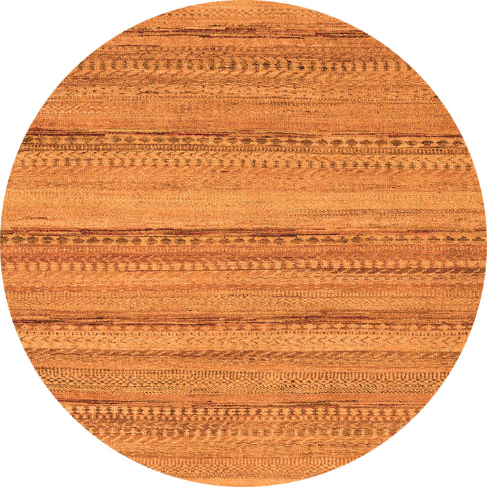 Round Abstract Orange Modern Rug, abs5311org