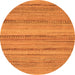 Round Abstract Orange Modern Rug, abs5311org