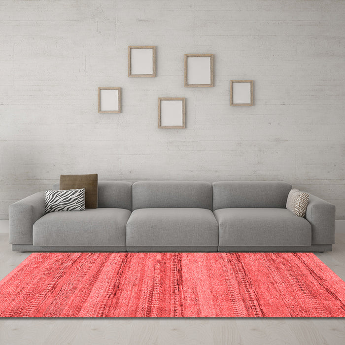 Modern Red Washable Rugs