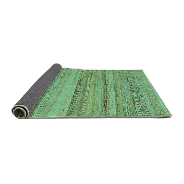 Sideview of Abstract Turquoise Modern Rug, abs5311turq