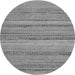 Round Abstract Gray Modern Rug, abs5311gry