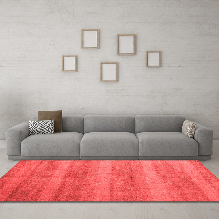 Modern Red Washable Rugs