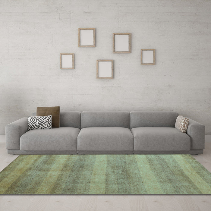Machine Washable Abstract Light Blue Modern Rug in a Living Room, wshabs5312lblu
