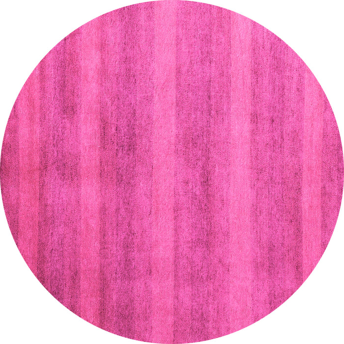 Round Abstract Pink Modern Rug, abs5312pnk