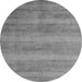 Round Abstract Gray Modern Rug, abs5312gry