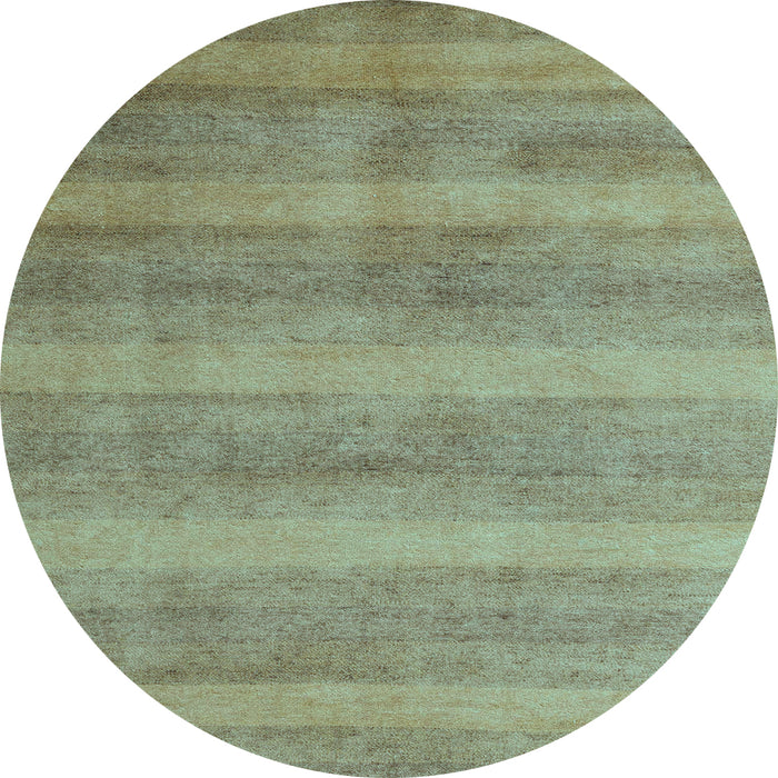 Round Abstract Light Blue Modern Rug, abs5312lblu