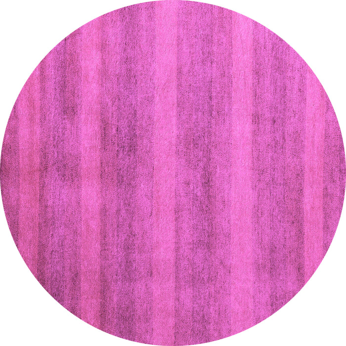 Round Machine Washable Abstract Purple Modern Area Rugs, wshabs5312pur