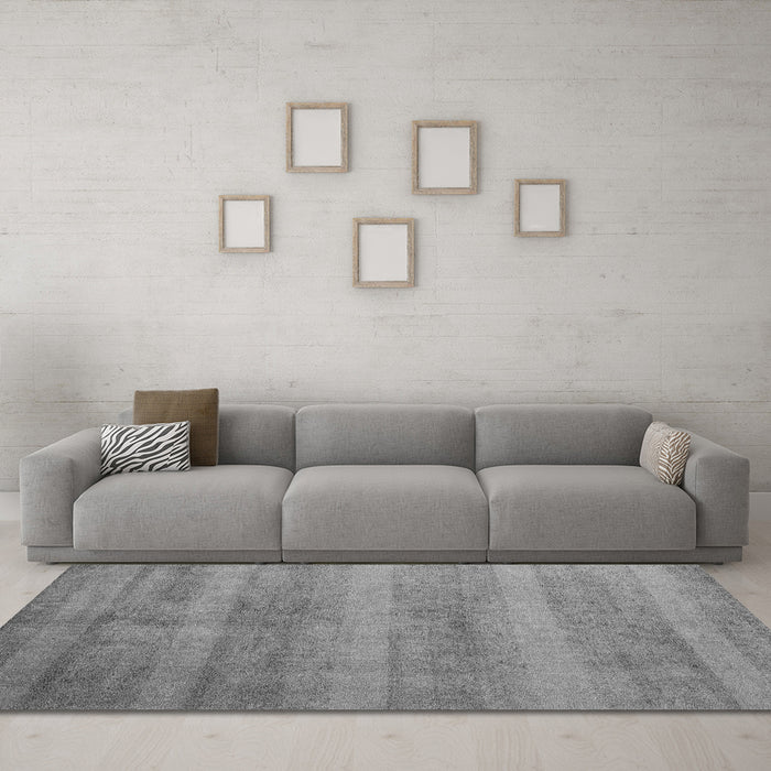 Machine Washable Abstract Gray Modern Rug in a Living Room,, wshabs5312gry
