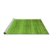 Sideview of Machine Washable Abstract Green Modern Area Rugs, wshabs5312grn