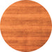 Round Abstract Orange Modern Rug, abs5312org