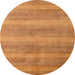 Round Abstract Orange Modern Rug, abs5312