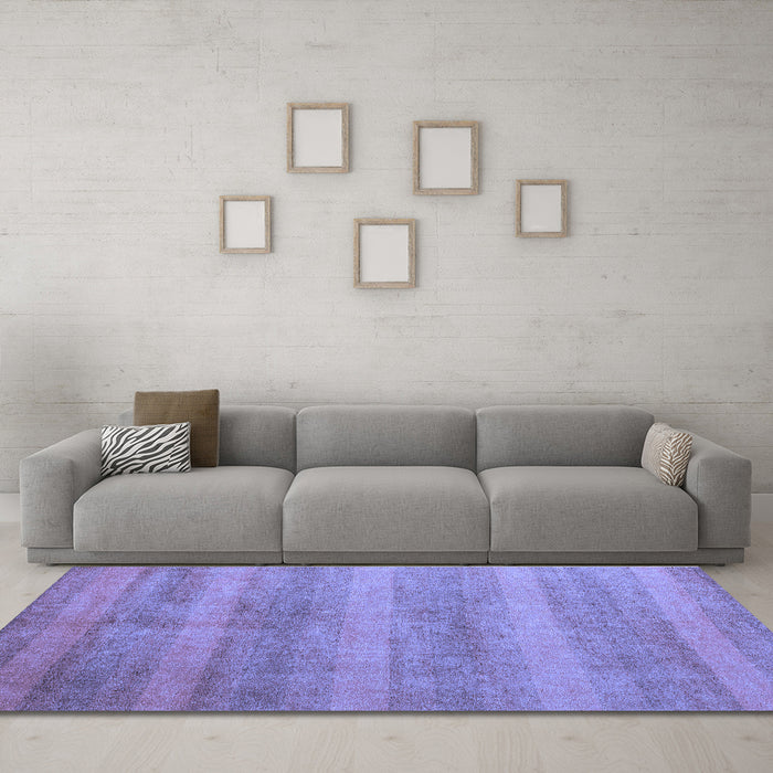 Machine Washable Abstract Blue Modern Rug in a Living Room, wshabs5312blu