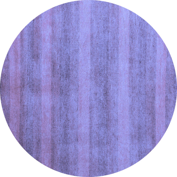 Round Abstract Blue Modern Rug, abs5312blu