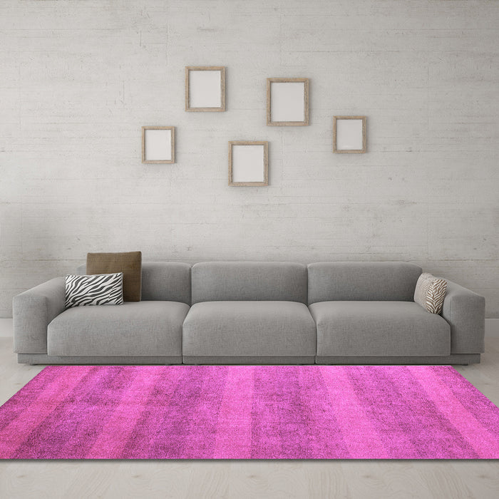 Machine Washable Abstract Purple Modern Area Rugs in a Living Room, wshabs5312pur