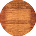 Round Abstract Orange Modern Rug, abs5313org