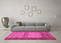 Machine Washable Abstract Pink Modern Rug, wshabs5313pnk