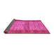 Sideview of Abstract Pink Modern Rug, abs5313pnk