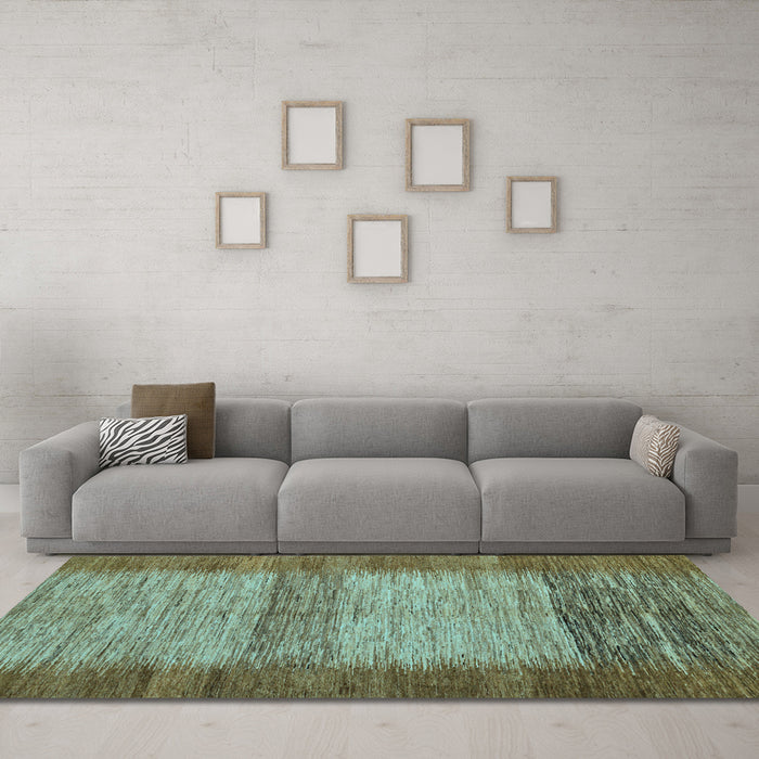 Machine Washable Abstract Light Blue Modern Rug in a Living Room, wshabs5313lblu
