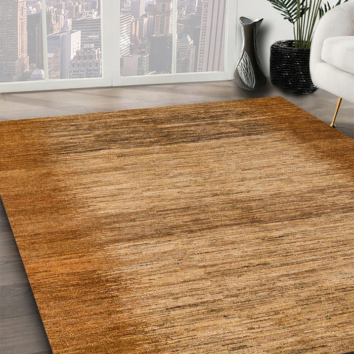 Abstract Orange Modern Rug in Family Room, abs5313