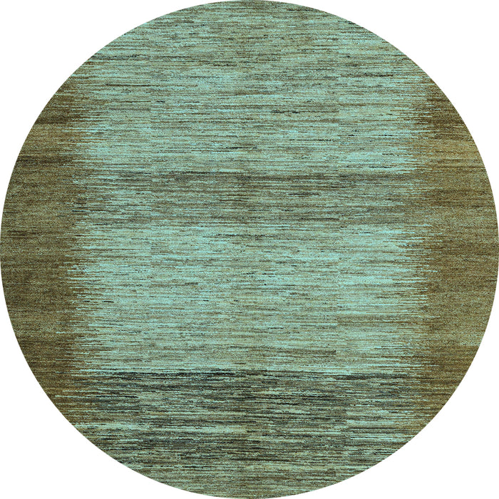 Round Machine Washable Abstract Light Blue Modern Rug, wshabs5313lblu