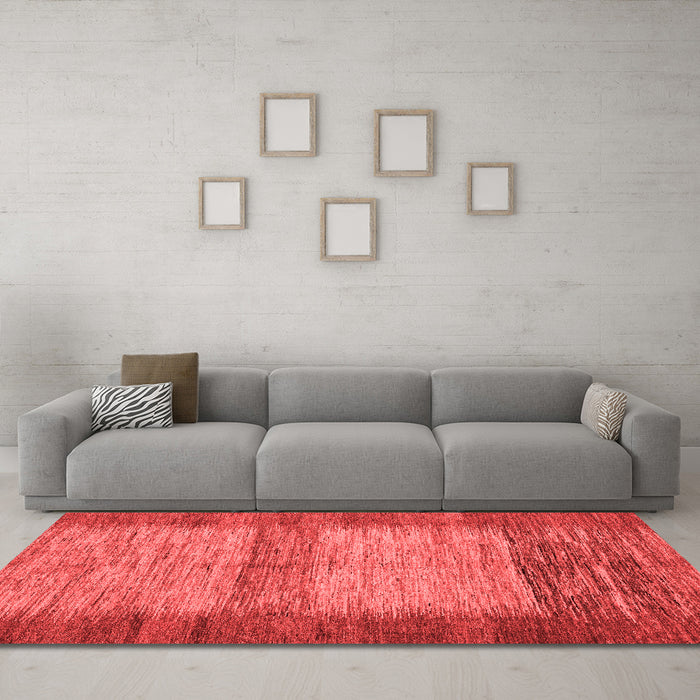 Modern Red Washable Rugs